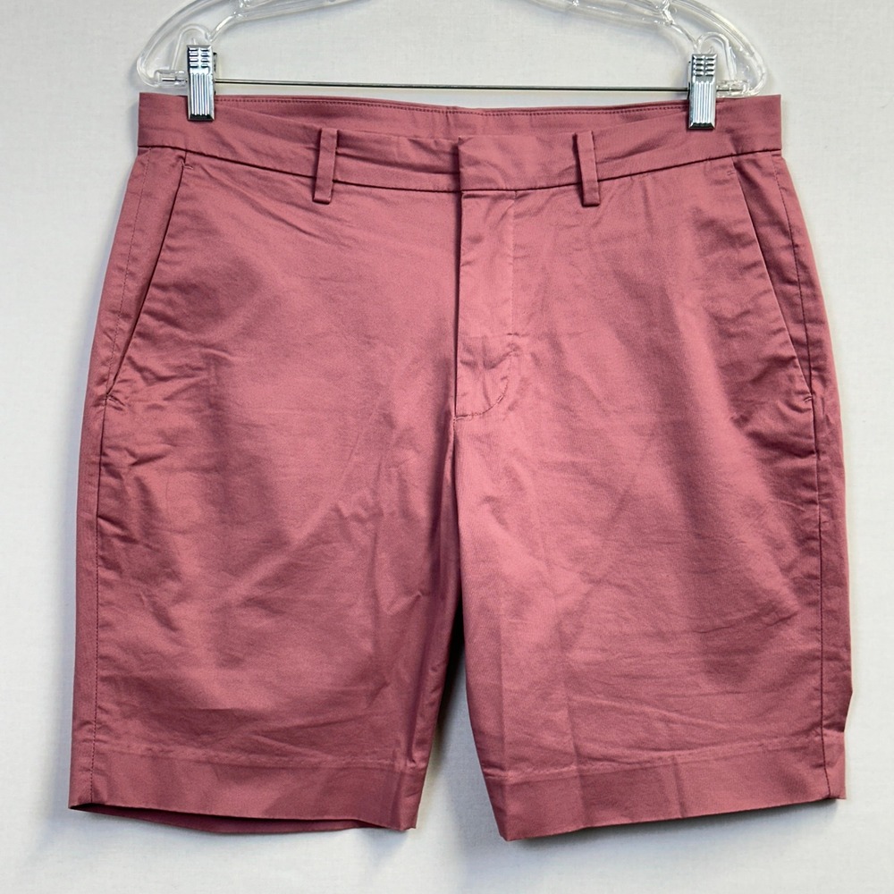 Uniqlo Chino Shorts Mens Size M 30-33 Mauve Pink Excellent Cotton Stretch Casual